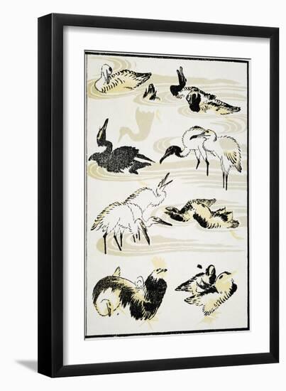 Birds, 1817-Katsushika Hokusai-Framed Giclee Print