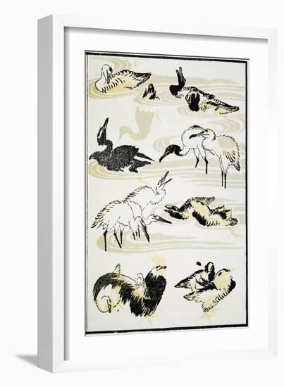 Birds, 1817-Katsushika Hokusai-Framed Giclee Print