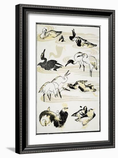 Birds, 1817-Katsushika Hokusai-Framed Giclee Print