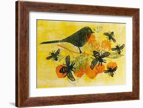 Birds and bees-Sarah Thompson-Engels-Framed Giclee Print