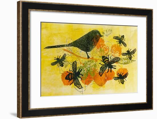 Birds and bees-Sarah Thompson-Engels-Framed Giclee Print