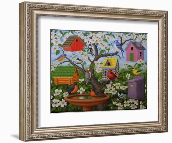 Birds and Birdhouses-Robert Wavra-Framed Giclee Print