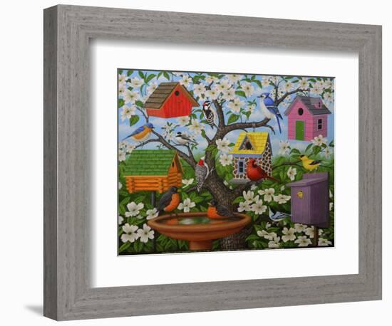 Birds and Birdhouses-Robert Wavra-Framed Giclee Print