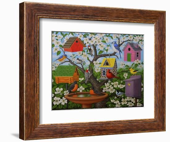 Birds and Birdhouses-Robert Wavra-Framed Giclee Print