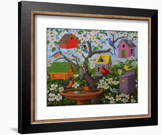 Birds and Birdhouses-Robert Wavra-Framed Giclee Print