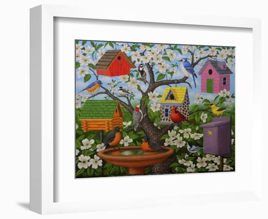 Birds and Birdhouses-Robert Wavra-Framed Giclee Print