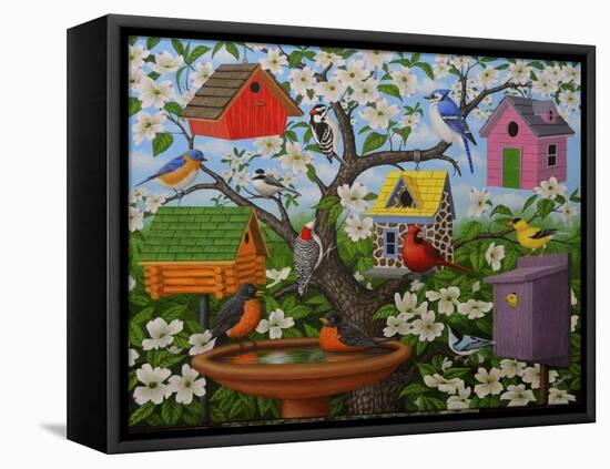 Birds and Birdhouses-Robert Wavra-Framed Premier Image Canvas