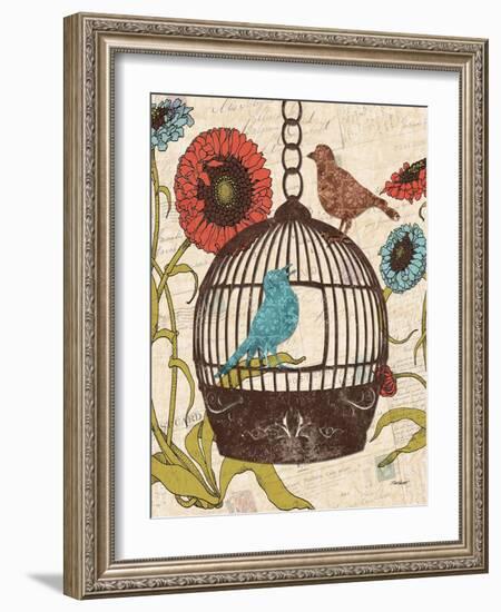 Birds and Blooms III-Todd Williams-Framed Art Print