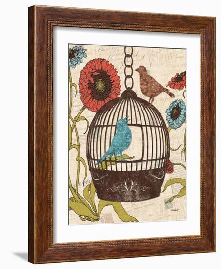 Birds and Blooms III-Todd Williams-Framed Art Print