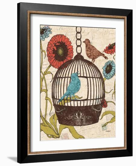 Birds and Blooms III-Todd Williams-Framed Art Print