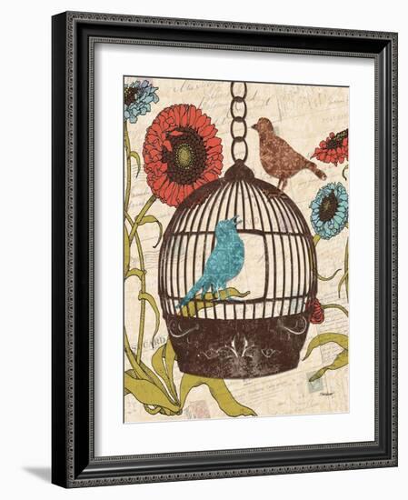 Birds and Blooms III-Todd Williams-Framed Art Print