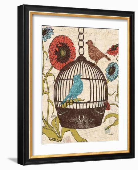 Birds and Blooms III-Todd Williams-Framed Art Print