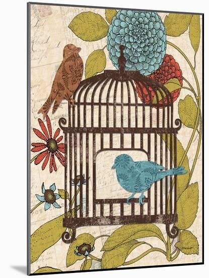 Birds and Blooms IV-Todd Williams-Mounted Art Print