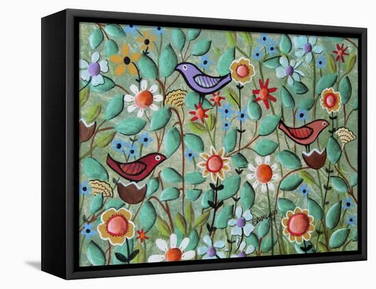 Birds and Blooms-Karla Gerard-Framed Premier Image Canvas
