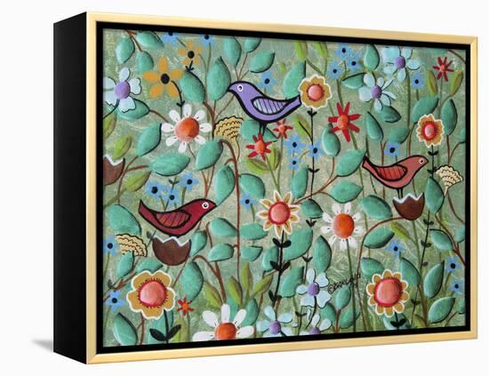 Birds and Blooms-Karla Gerard-Framed Premier Image Canvas