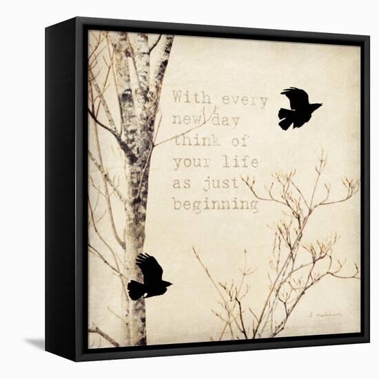 Birds and Branches I-Amy Melious-Framed Stretched Canvas