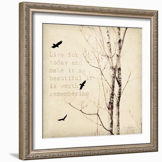 Birds and Branches II-Amy Melious-Framed Art Print