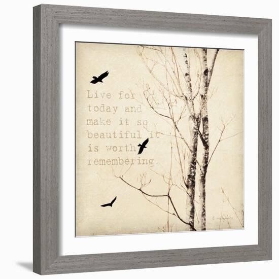 Birds and Branches II-Amy Melious-Framed Art Print