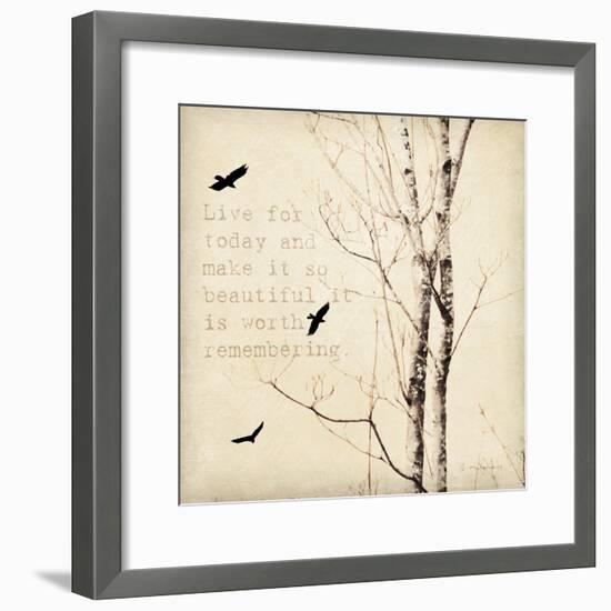 Birds and Branches II-Amy Melious-Framed Art Print