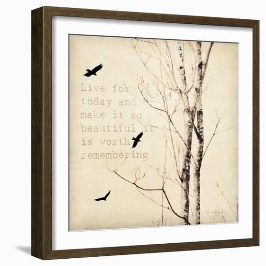 Birds and Branches II-Amy Melious-Framed Art Print