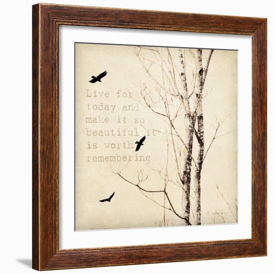 Birds and Branches II-Amy Melious-Framed Art Print