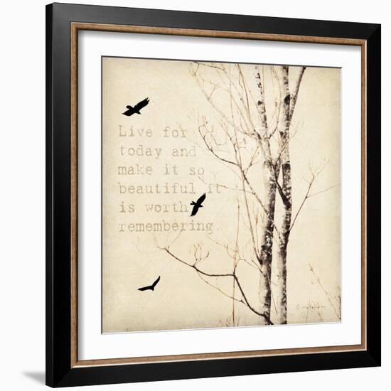 Birds and Branches II-Amy Melious-Framed Art Print