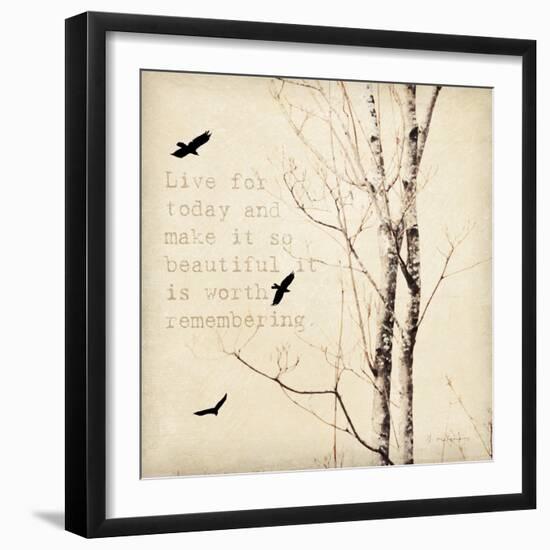 Birds and Branches II-Amy Melious-Framed Art Print