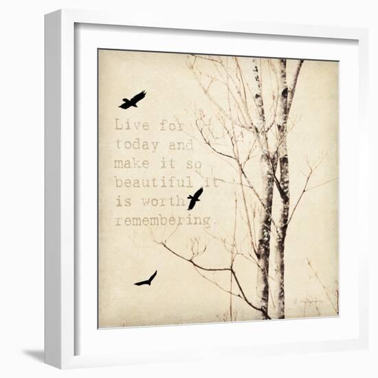 Birds and Branches II-Amy Melious-Framed Art Print