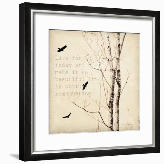 Birds and Branches II-Amy Melious-Framed Art Print