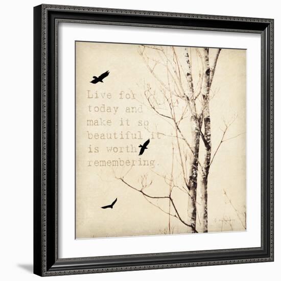 Birds and Branches II-Amy Melious-Framed Art Print