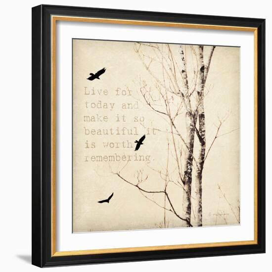 Birds and Branches II-Amy Melious-Framed Art Print