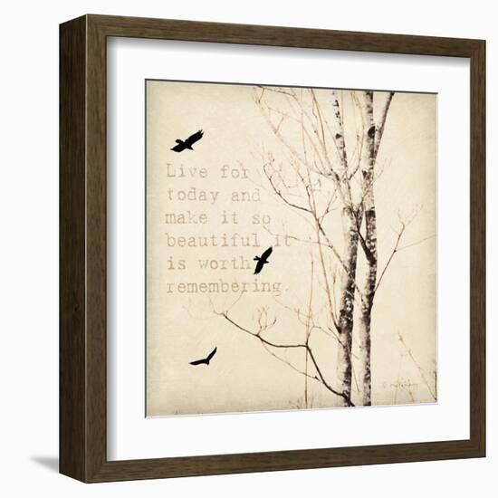 Birds and Branches II-Amy Melious-Framed Art Print