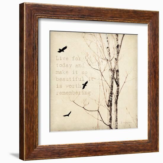 Birds and Branches II-Amy Melious-Framed Art Print