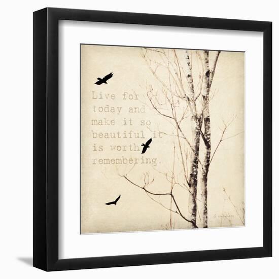 Birds and Branches II-Amy Melious-Framed Art Print