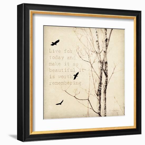 Birds and Branches II-Amy Melious-Framed Art Print