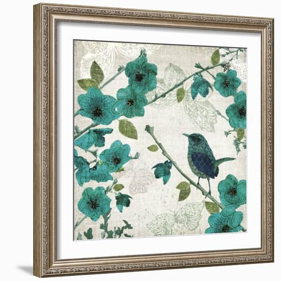 Birds and Butterflies I-Tandi Venter-Framed Art Print