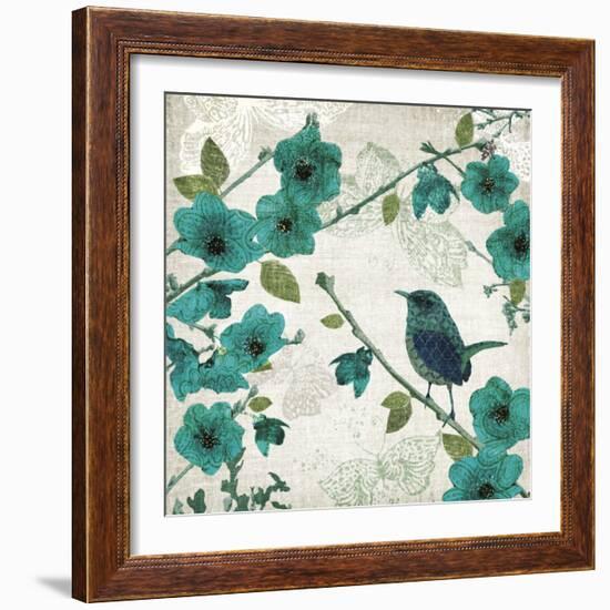 Birds and Butterflies I-Tandi Venter-Framed Art Print