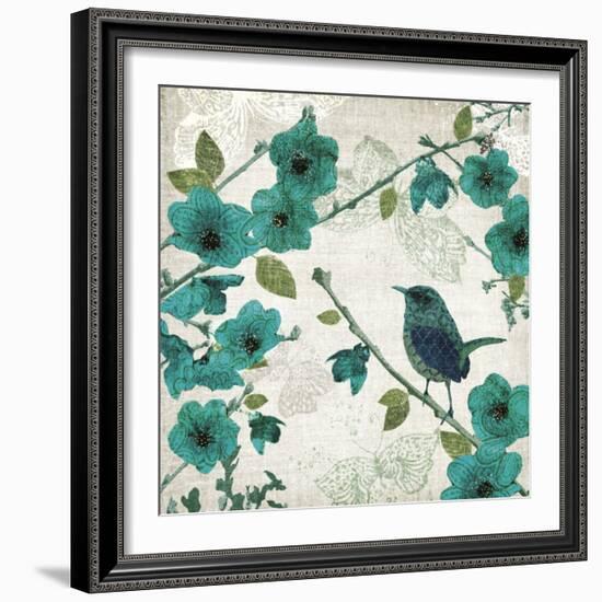 Birds and Butterflies I-Tandi Venter-Framed Art Print