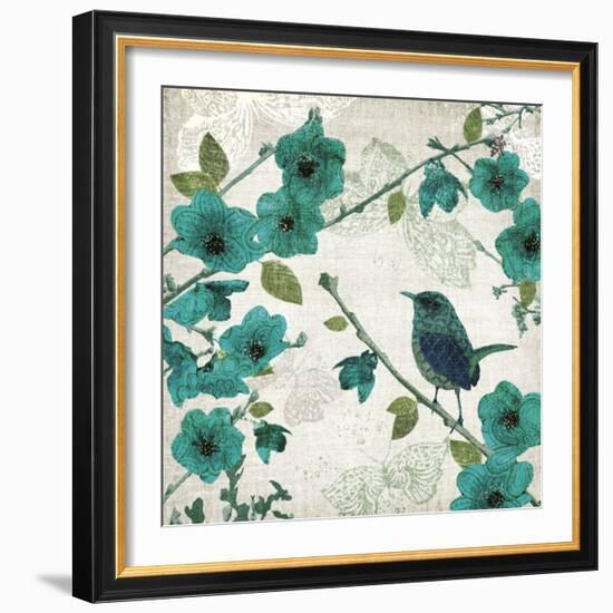 Birds and Butterflies I-Tandi Venter-Framed Art Print