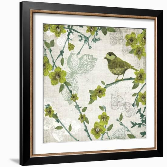 Birds and Butterflies II-Tandi Venter-Framed Art Print