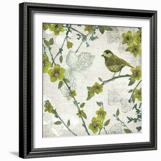 Birds and Butterflies II-Tandi Venter-Framed Art Print