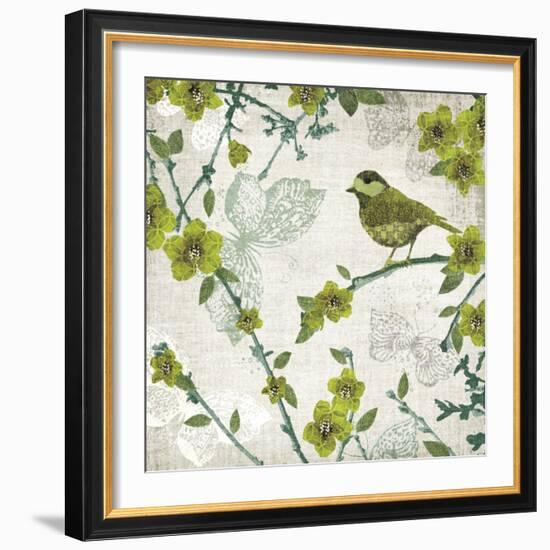 Birds and Butterflies II-Tandi Venter-Framed Art Print