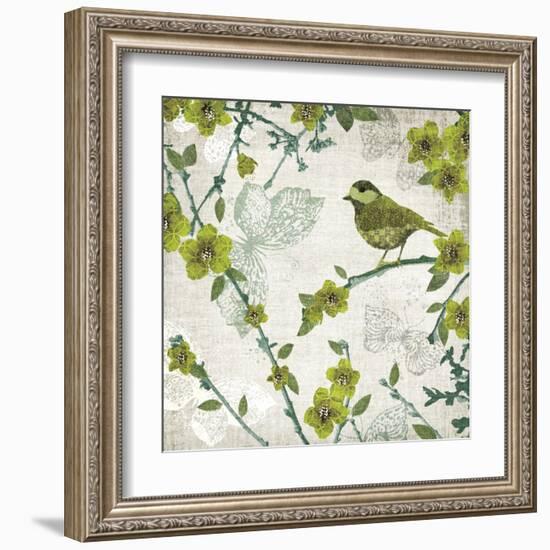 Birds and Butterflies II-Tandi Venter-Framed Art Print