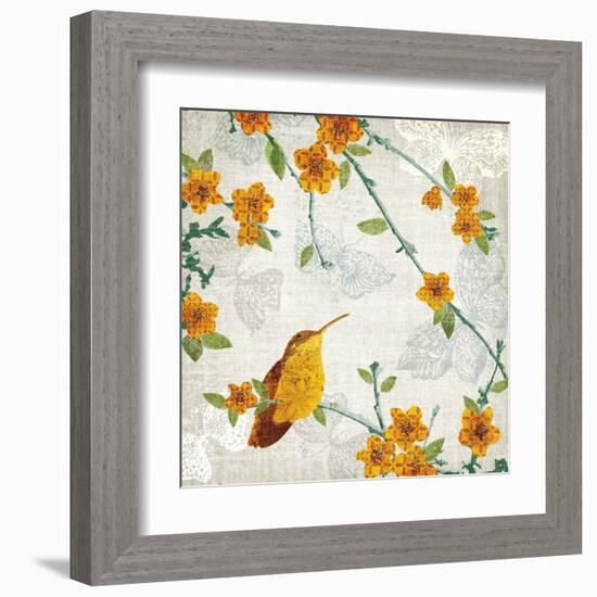 Birds and Butterflies III-Tandi Venter-Framed Art Print