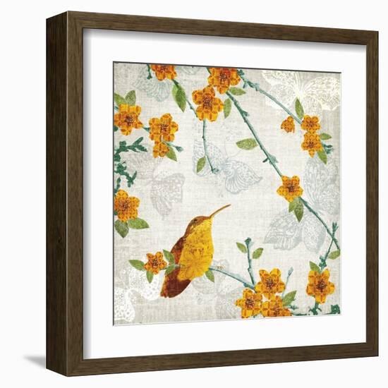 Birds and Butterflies III-Tandi Venter-Framed Art Print