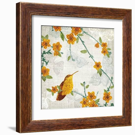 Birds and Butterflies III-Tandi Venter-Framed Art Print