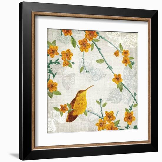 Birds and Butterflies III-Tandi Venter-Framed Art Print