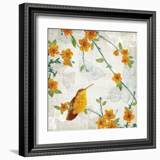 Birds and Butterflies III-Tandi Venter-Framed Art Print