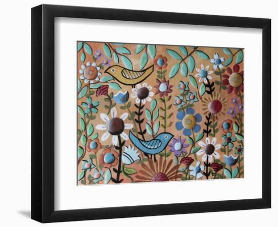 Birds and Flowers 1-Karla Gerard-Framed Giclee Print