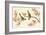 Birds And Flowers On Branch-null-Framed Premium Giclee Print